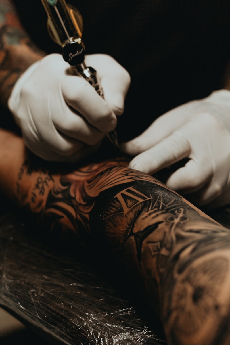 Leg tattoo by Needle House artist